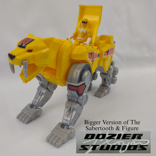 Used Sabertooth Zord And Figure